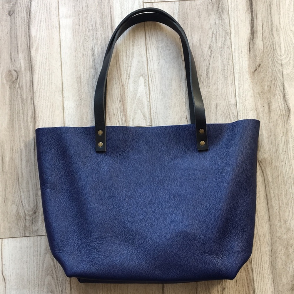 PLG Large Classic Tote Cobalt with Black Handles - Picture 2 of 4